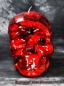 Preview: Hexenshop Dark Phönix Totenkopfkerze Rot und Schwarz Groß